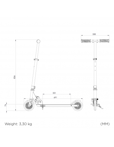 Justerbare STIGA Track 120-S Løbehjul - Hvid 449,00 kr.