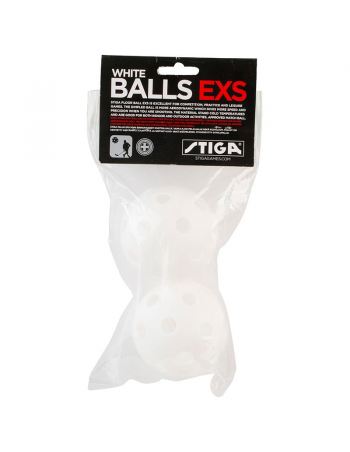 Floorball STIGA Hockeybold EXS 2-Pak Hvid 49,00 kr.