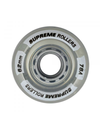Hjul Supreme Rollers Quad Wheels 62mm/78A Clear 4-Pack 149,00 kr.
