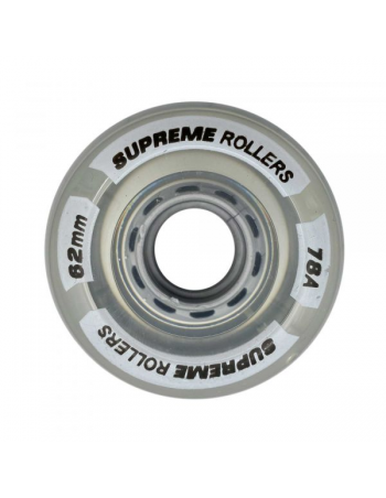 Hjul Supreme Rollers Quad Wheels 62mm/78A Clear 4-Pack 149,00 kr.