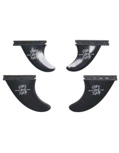 Tilbehør Softdog Futures Soft Top Fin - Quad Four 4 stk 369,00 kr.