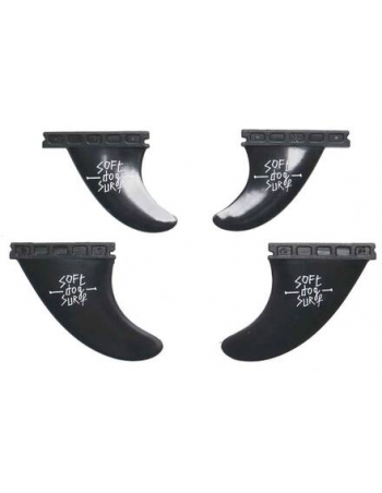 Tilbehør Softdog Futures Soft Top Fin - Quad Four 4 stk 369,00 kr.