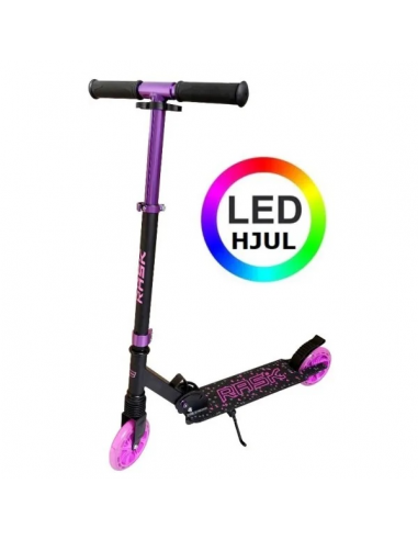 Justerbare RASK LIGHT 145 Justerbar Løbehjul med LED Lys - Lilla 549,00 kr.