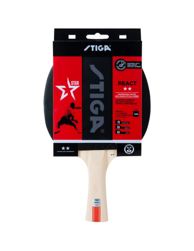 Stiga REACT 2-Star Bordtennisbat - 2 Stjerner