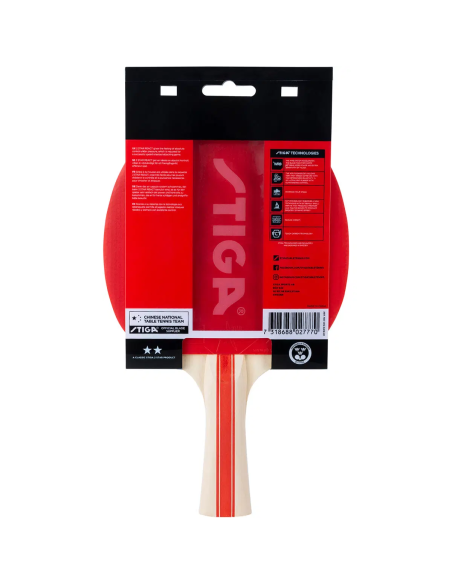 Stiga REACT 2-Star Bordtennisbat - 2 Stjerner