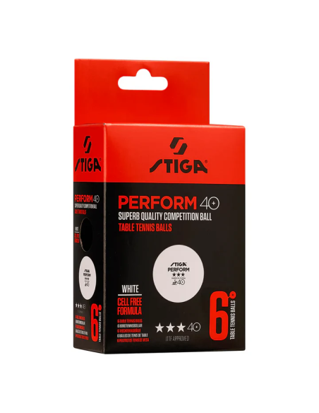 Stiga Perform 40+ 3-star ABS Bordtennisbolde - 6 pak