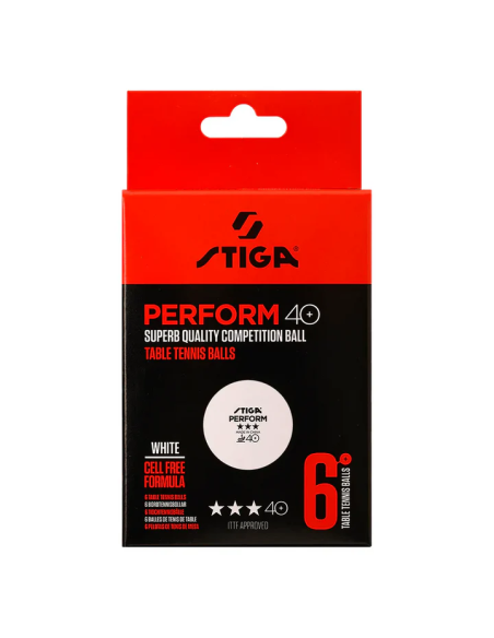 Stiga Perform 40+ 3-star ABS Bordtennisbolde - 6 pak