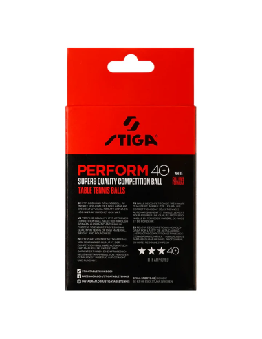 Stiga Perform 40+ 3-star ABS Bordtennisbolde -...