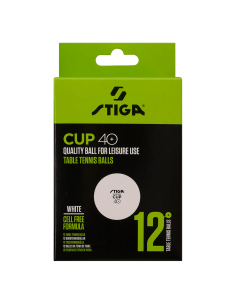 Stiga Cup 40+ ABS Bordtennisbolde - 12 pak