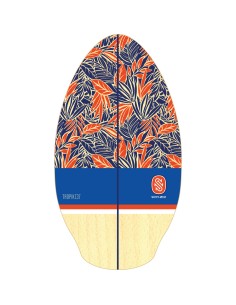 SKIM ONE TROPIKZ 37 Wood Skimboard - Royal / Orange
