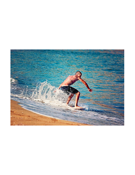 SKIM ONE MONSTERAZ 39 Wood Skimboard - Opal / Burgundy
