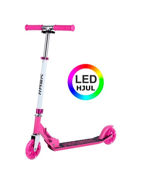 RASK 120 mm Pink Løbehjul med LYS i hjulene - 349,00 DKK