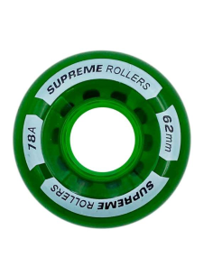 Supreme Rollers Quad Wheels 62mm/78A Clear 4-Pack