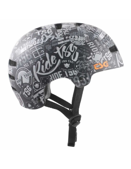 TSG Evolution Skate Hjelm - Graphic Design Stickerbomb