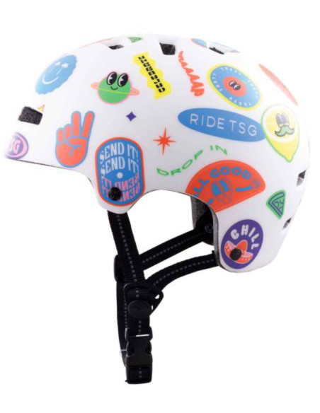 TSG Nipper Maxi Skate Hjelm - Happy Sticker