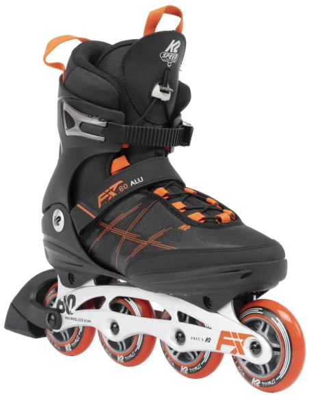 K2 F.I.T. 80 ALU Herre Inliner Rulleskøjte - Sort / Orange