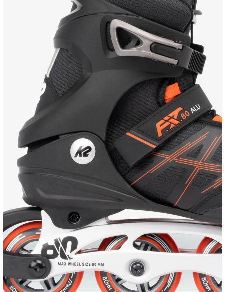 K2 F.I.T. 80 ALU Herre Inliner Rulleskøjte - Sort / Orange