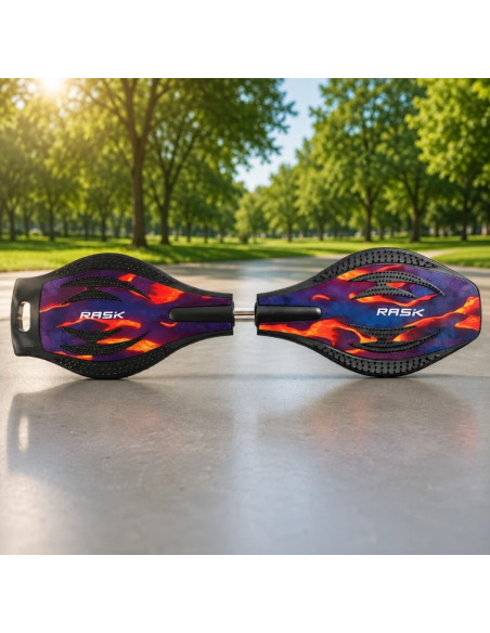 RASK Waveboard Original Med LYS I Hjulene - LAVA